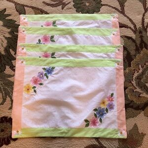 Floral Embroidered Placemats
